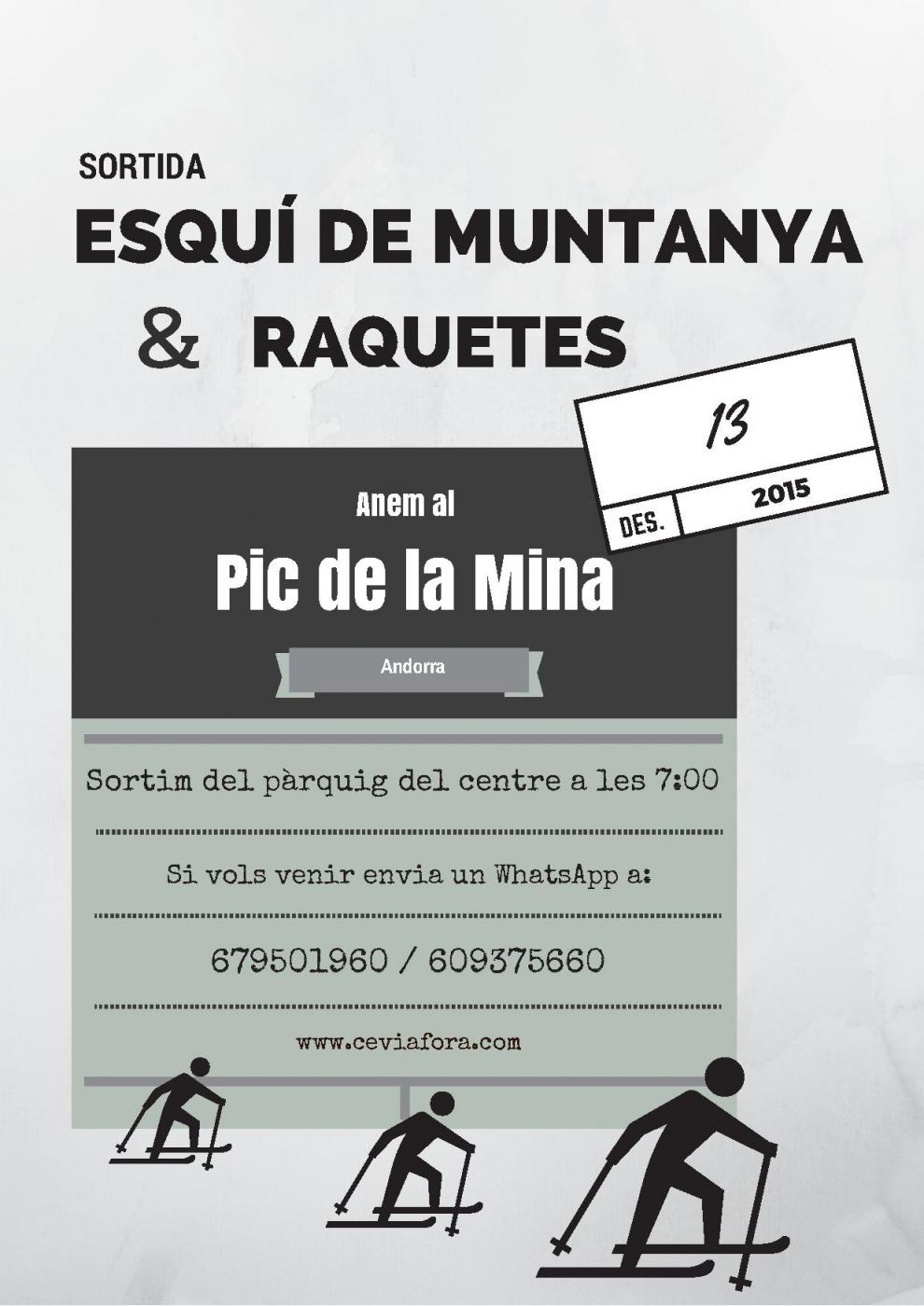 Sortida amb raquetes de neu i esquis de muntanya al Pic de la Mina