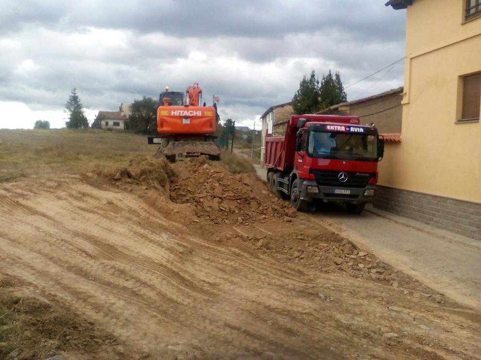 Inici de les obres de connexió del clavegueram del C/ Sant Adjutori 