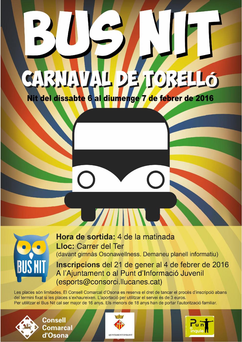 Bus nit al Carnaval de Torelló
