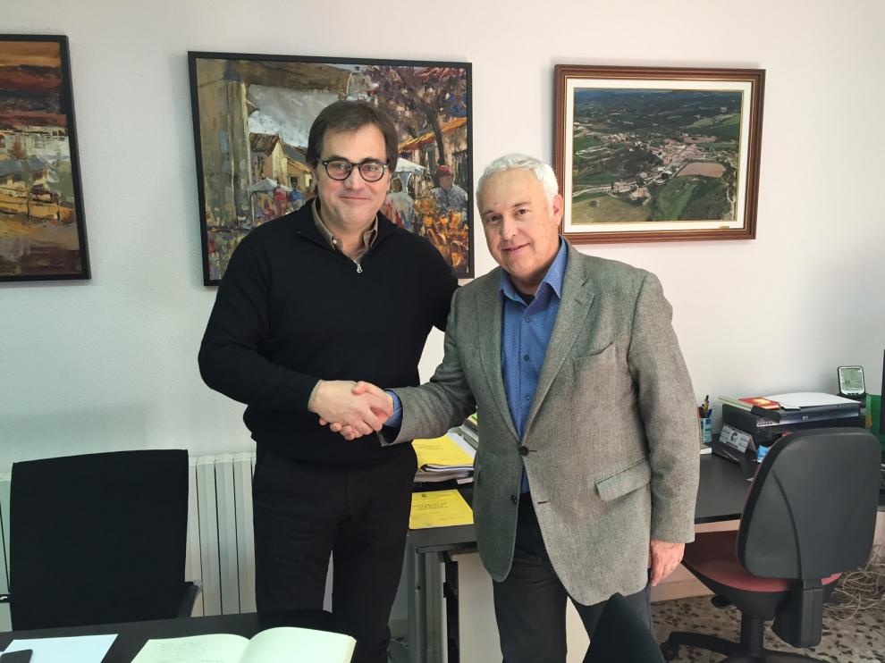 Visita de treball del Director General d'Urbanisme, Sr. Agustí Serra, a Olost