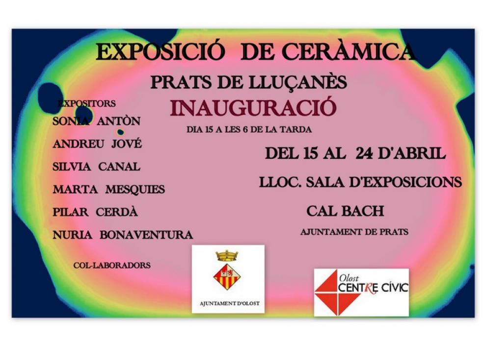 L'Exposició de ceràmica d'artistes d'Olost es trasllada a Prats de LLuçanès