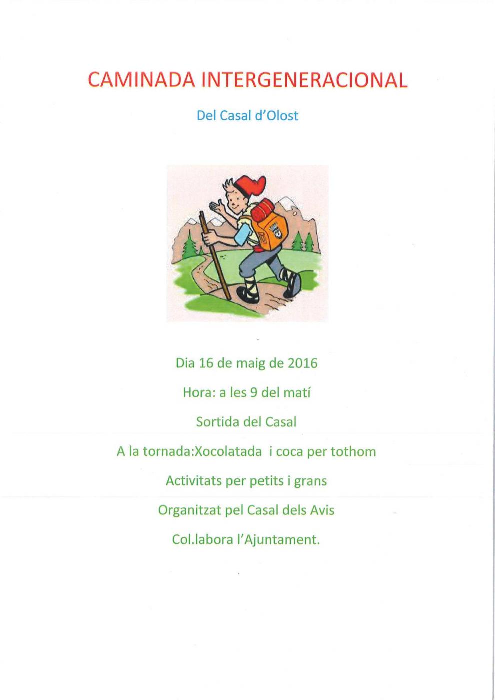 Caminada intergeneracional del Casal dels Avis d'Olost
