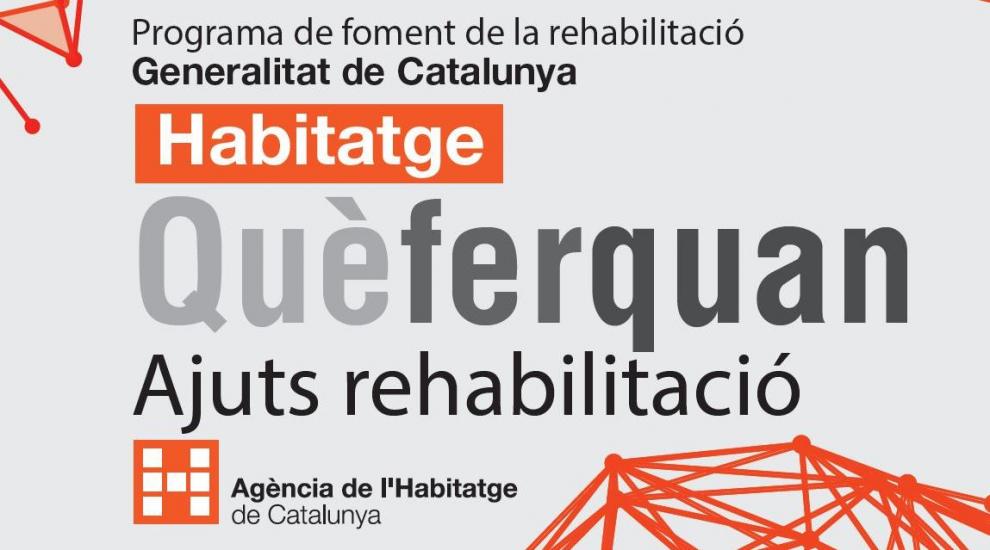 La Generalitat obre una convocatòria de subvencions per a la rehabilitació d'habitatges