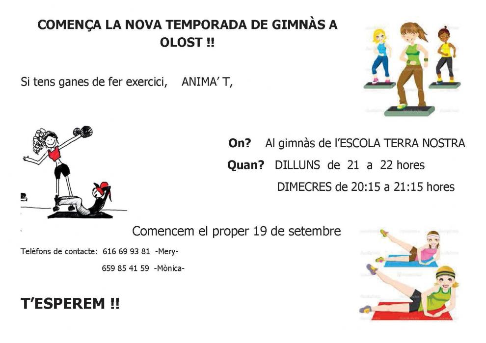 Classes de gimnàs a Olost