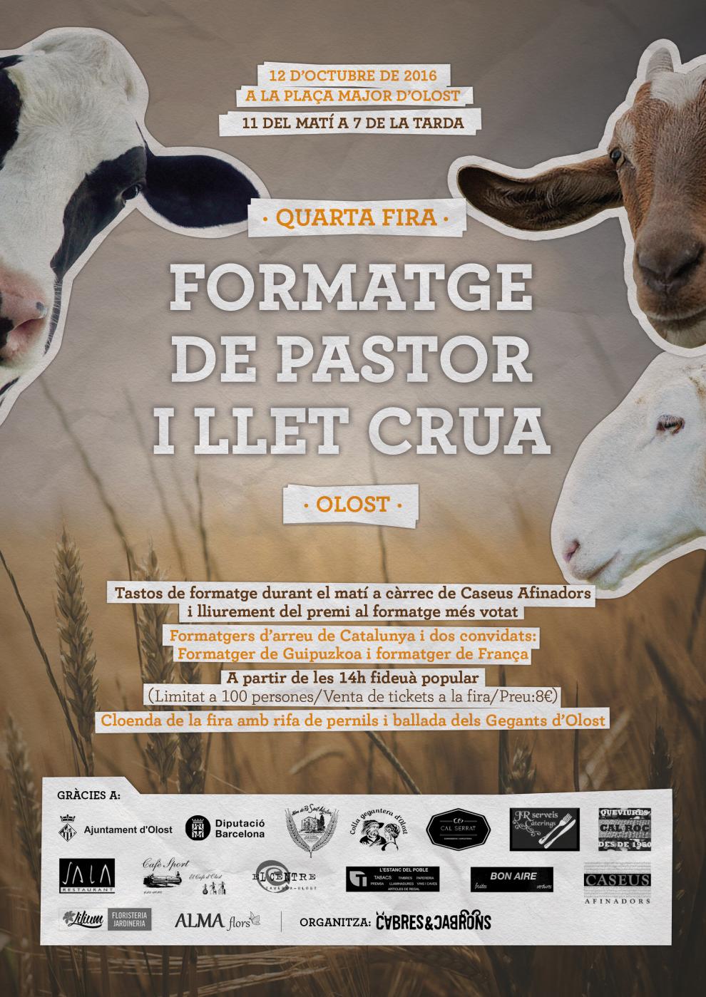 Fira del Formatge de Pastor i Llet Crua a Olost