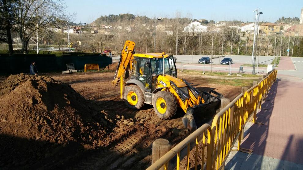 Inici de les obres de construcció de les Pistes de Pàdel i Pista Poliesportiva