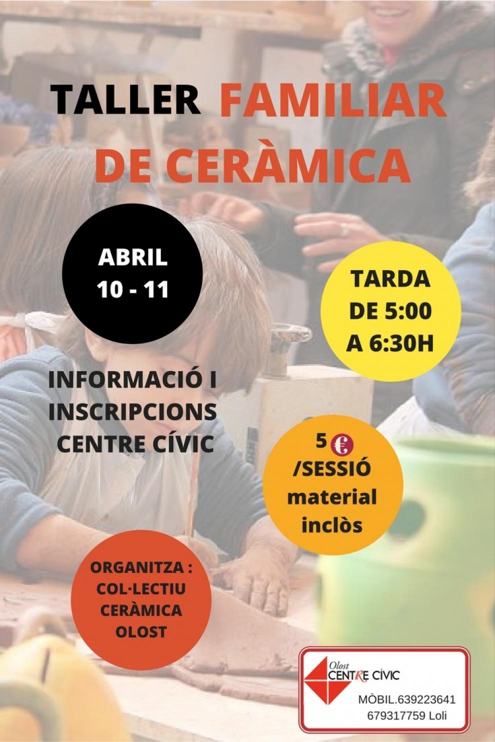 Taller familiar de ceràmica al Centre Cívic