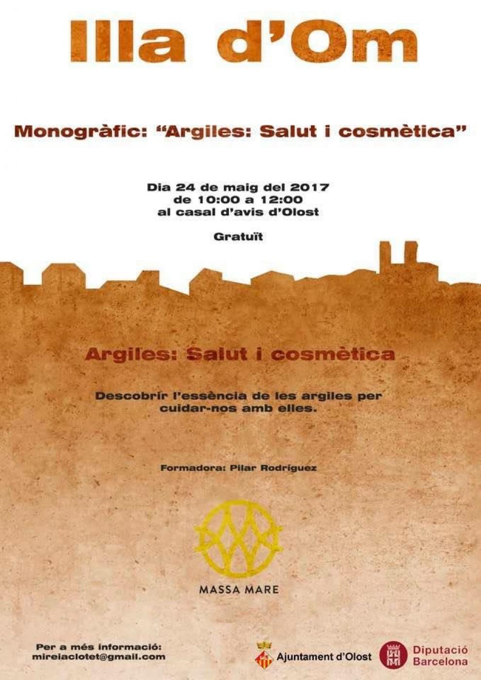 1r Taller monogràfic del projecte Illa d'Om: Argiles, salut i cosmètica