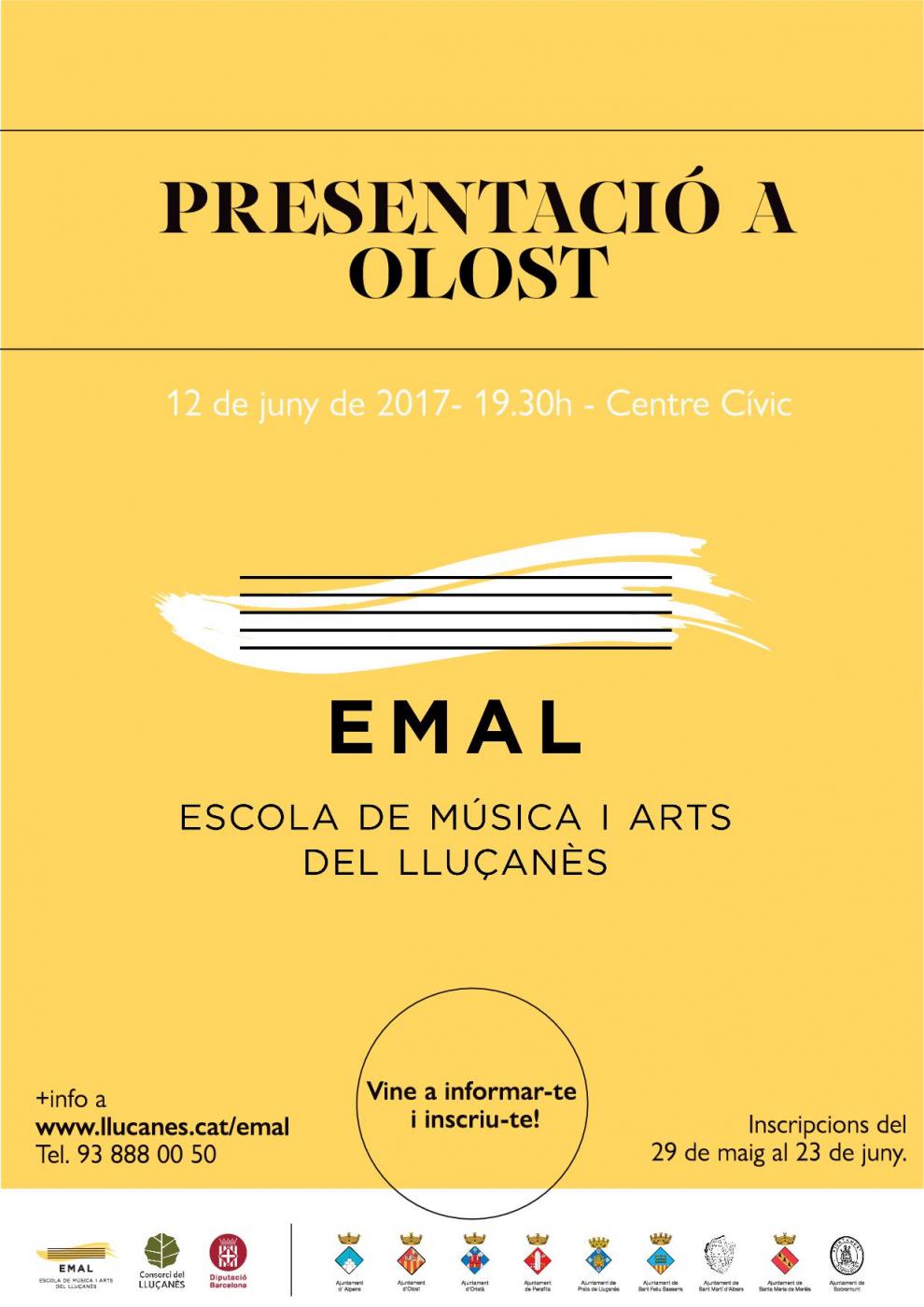 Presentació a Olost de l'Escola de Música i Arts del LLuçanès (EMAL)