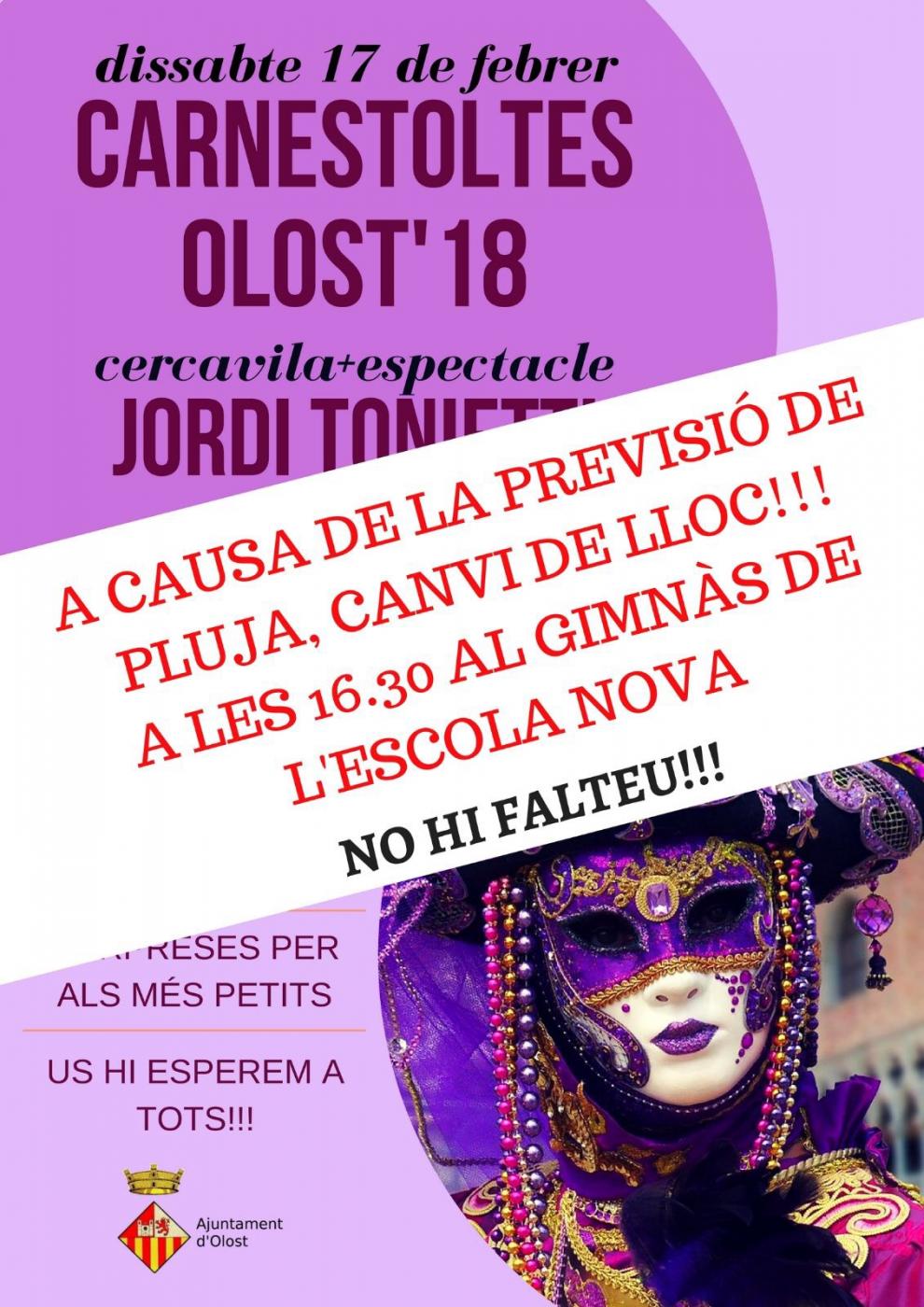 Canvi d'ubicació de la cercavila de Carnestoltes 