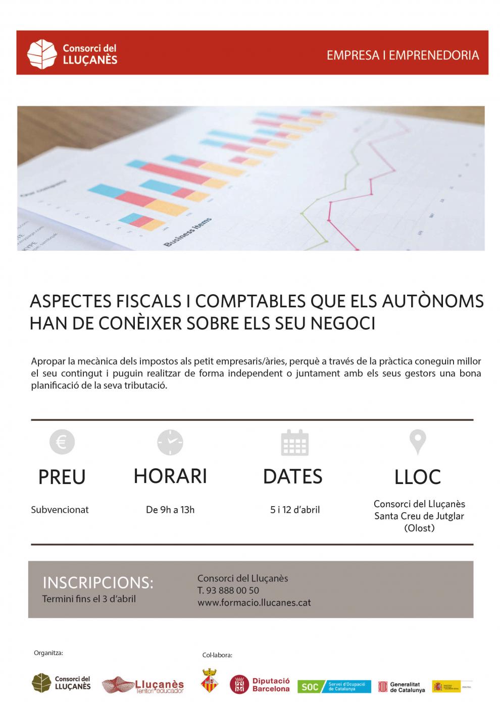 Curs d'aspectes fiscal i comptables per autònoms al Consorci del Lluçanès