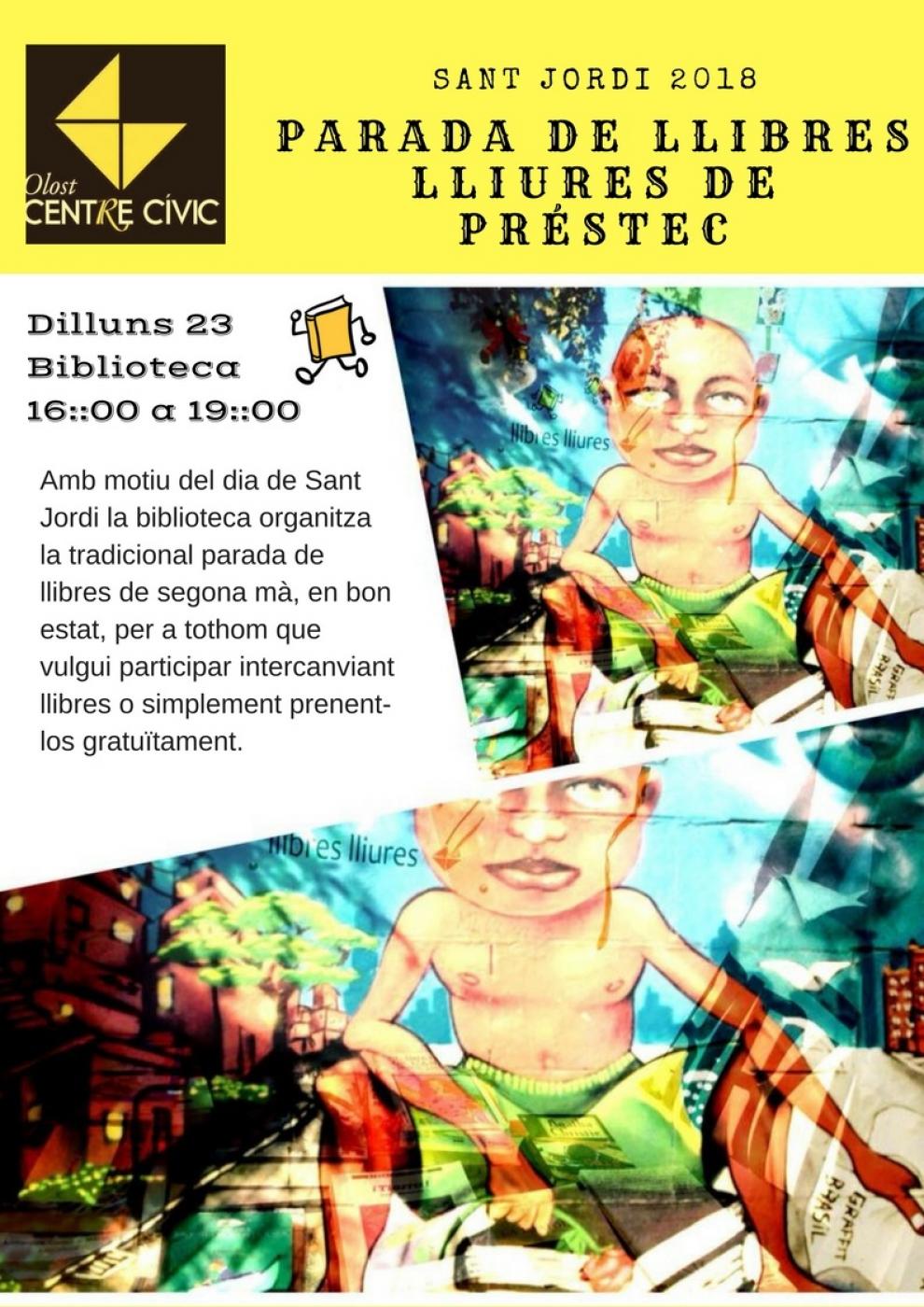 Parada de llibres lliures de préstec al Centre Cívic