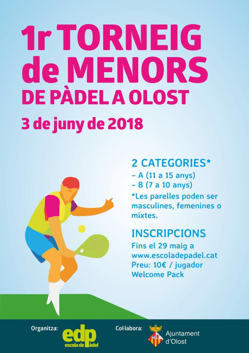 1r Torneig de pàdel per menors a Olost