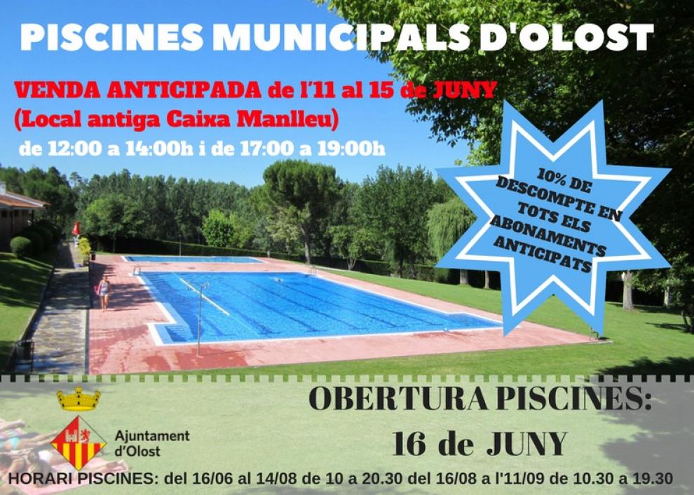 Obertura de les Piscines Municipals d'Olost