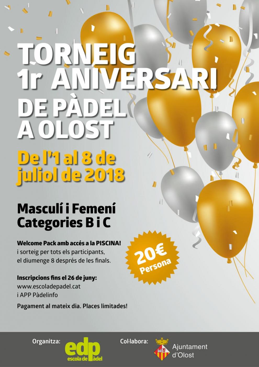 Torneig 1r Aniversari de Pàdel a Olost
