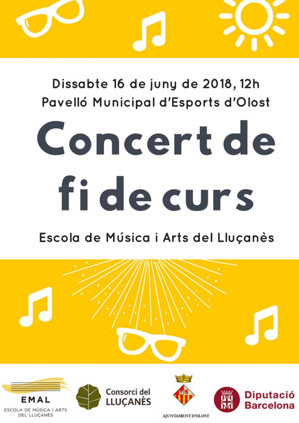 Concert de fi de curs de l'EMAL al Pavelló Municipal d'Olost