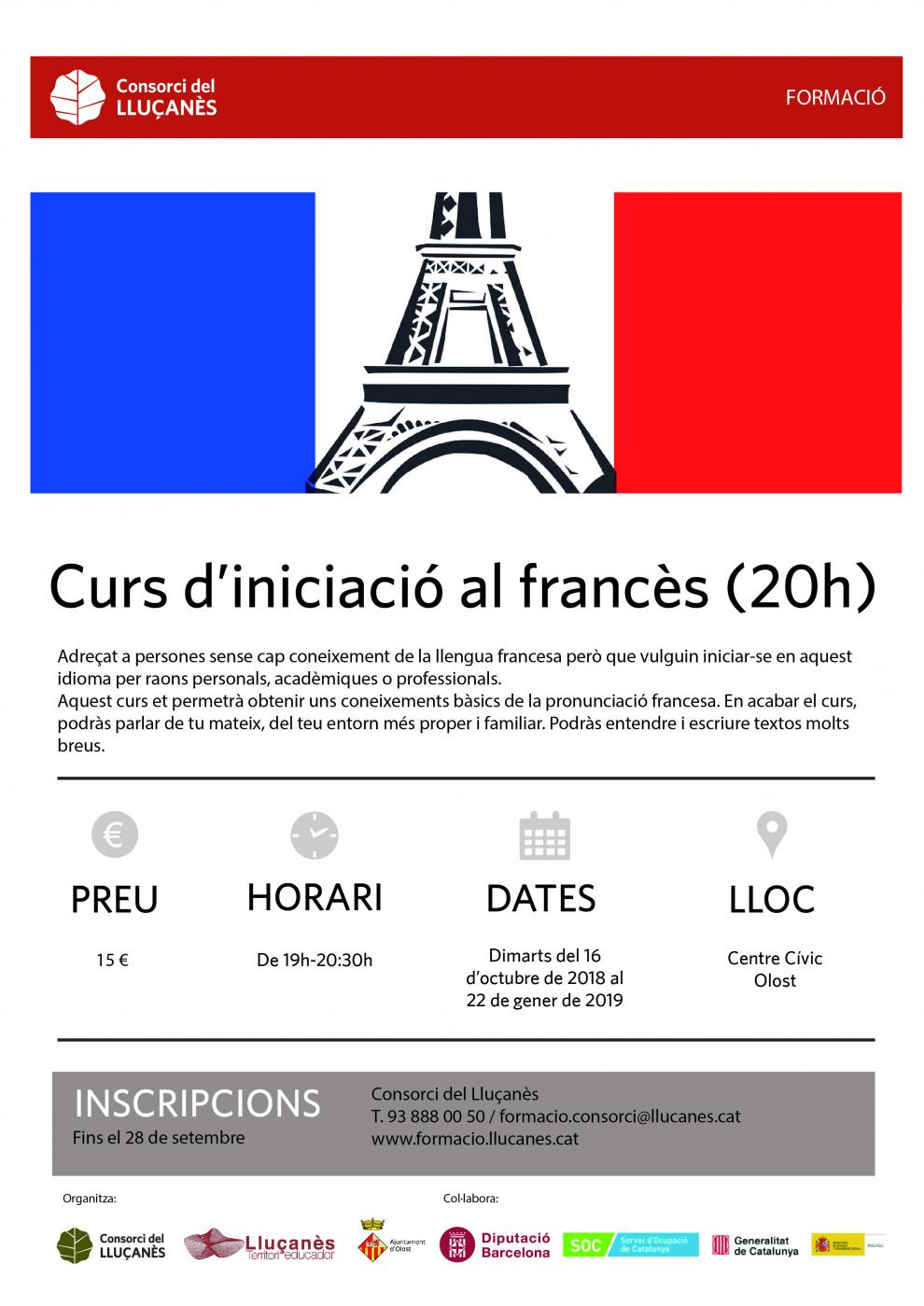 Curs d'iniciació al francès a Olost