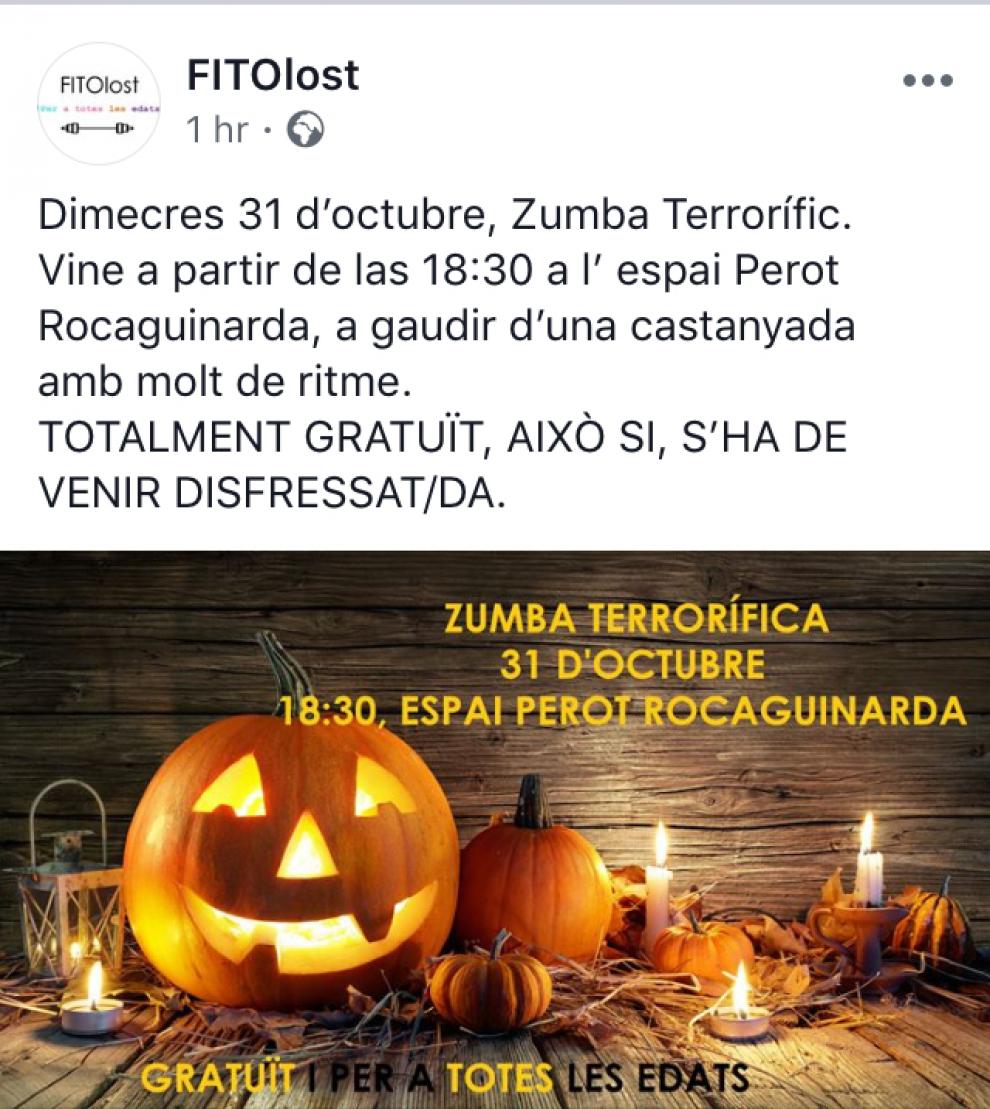 Zumba terrorífica a l'Espai Perot Rocaguinarda