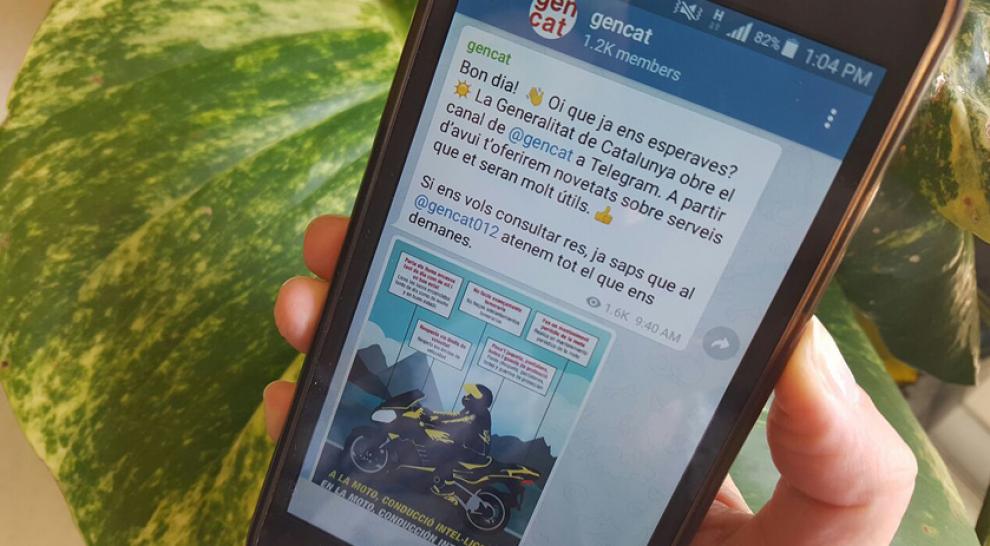 Canal de Telegram de la Generalitat de Catalunya
