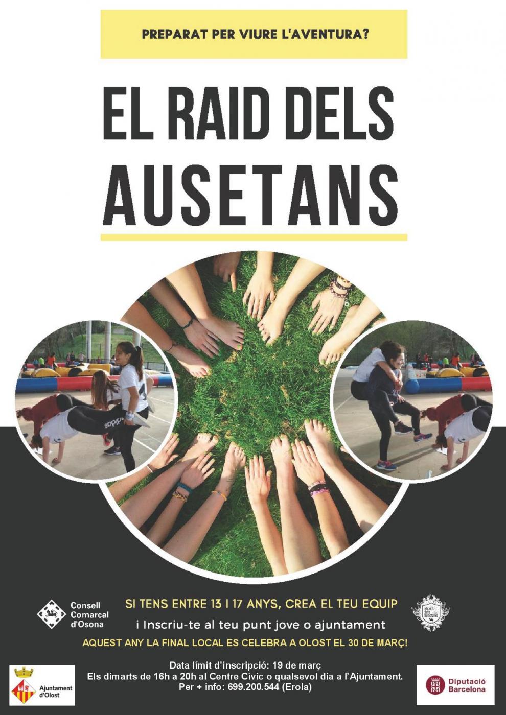 Si tens entre 13 i 17 anys, crea el teu equip i inscriviu-vos al Raid dels Ausetans 2019