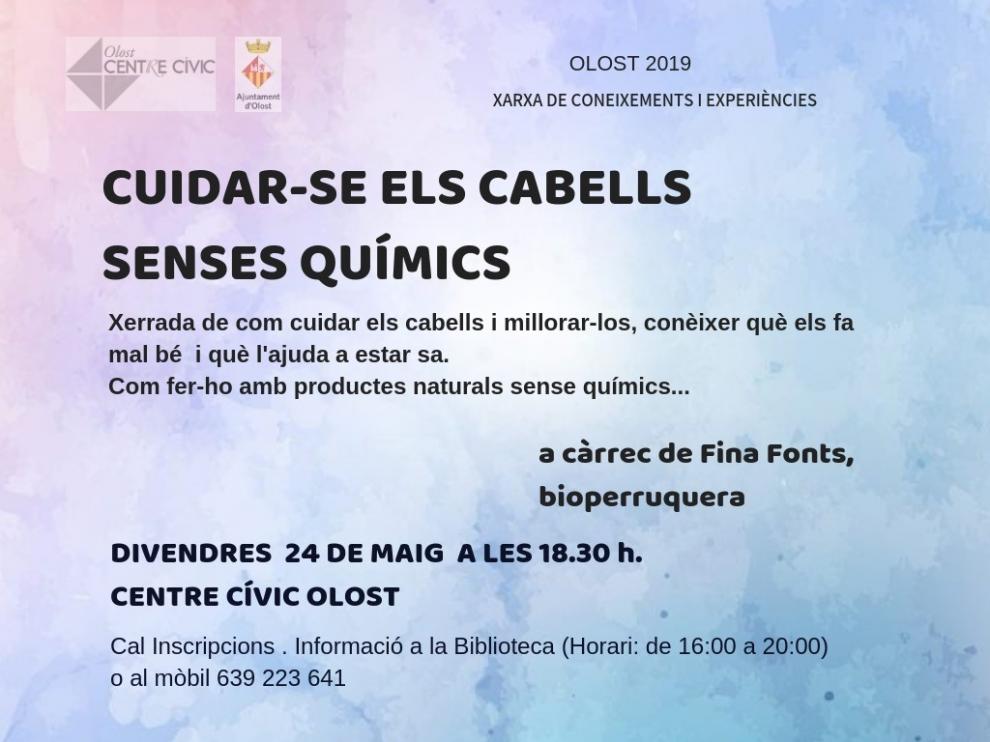Xerrada sobre com cuidar-se els cabells sense químics al Centre Cívic