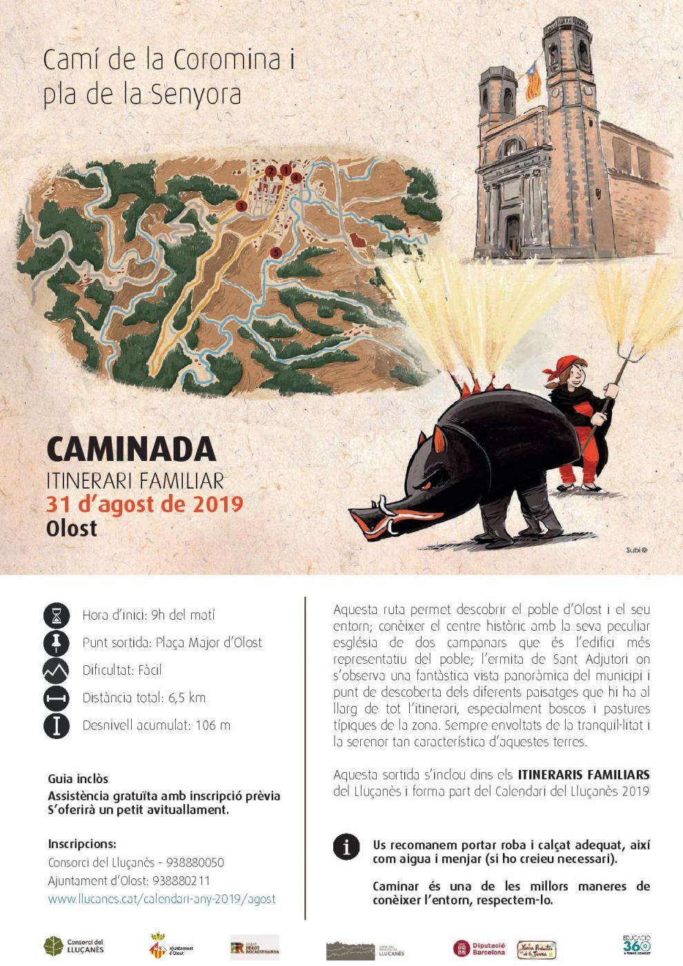 Caminada dels itineraris familiars del LLuçanès a Olost