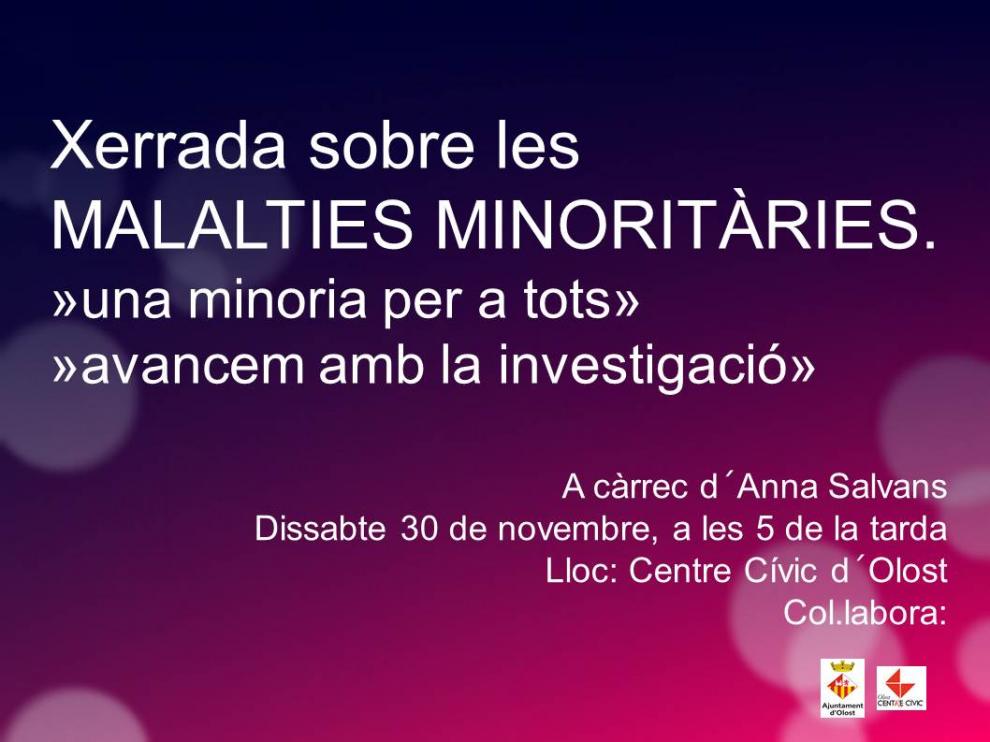Xerrada sobre les malalties minoritàries