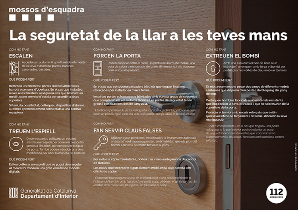 Consells de seguretat per evitar robatoris als domicilis