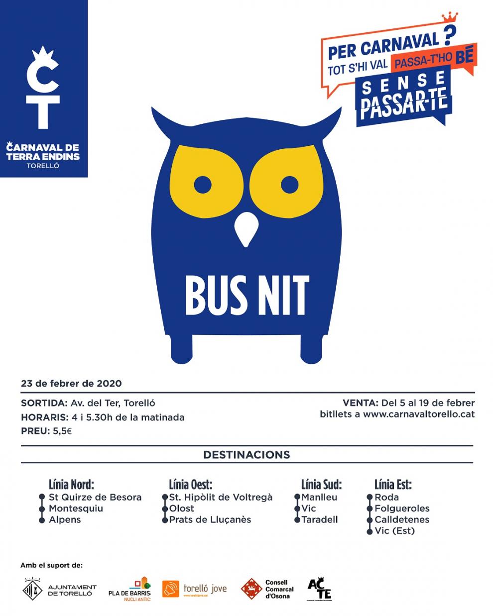 Bus nit al Carnaval de Torelló