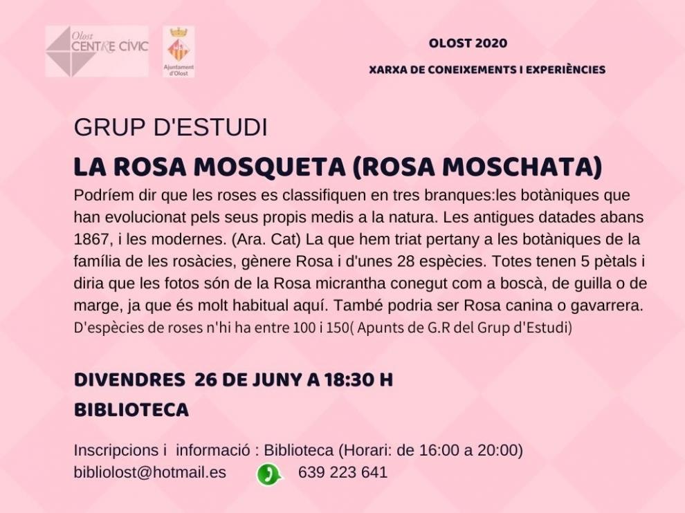 Presentació de l'estudi sobre la ROSA MOSQUETA