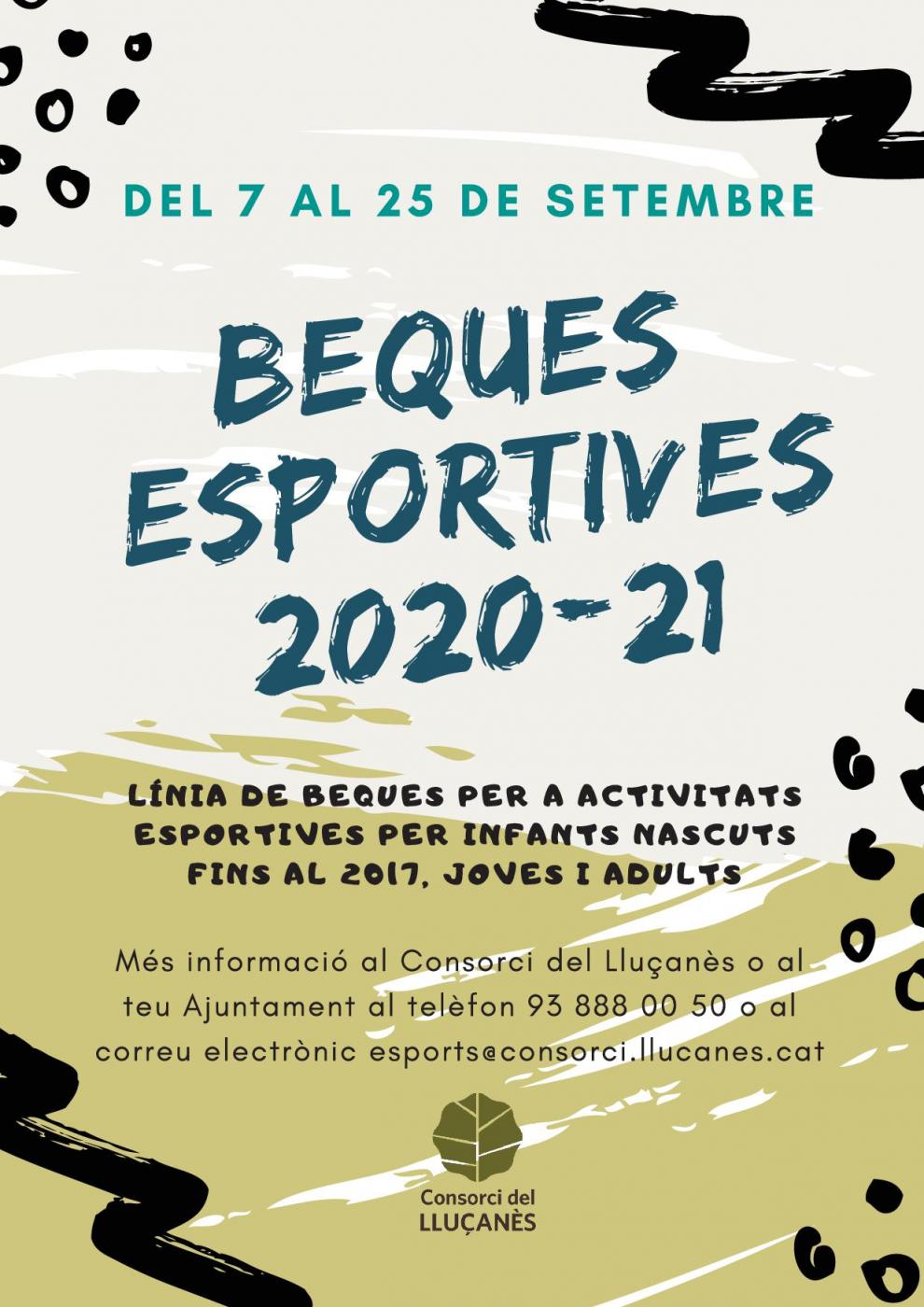 Convocatòria de beques per a activitats esportives pel curs 2020-2021