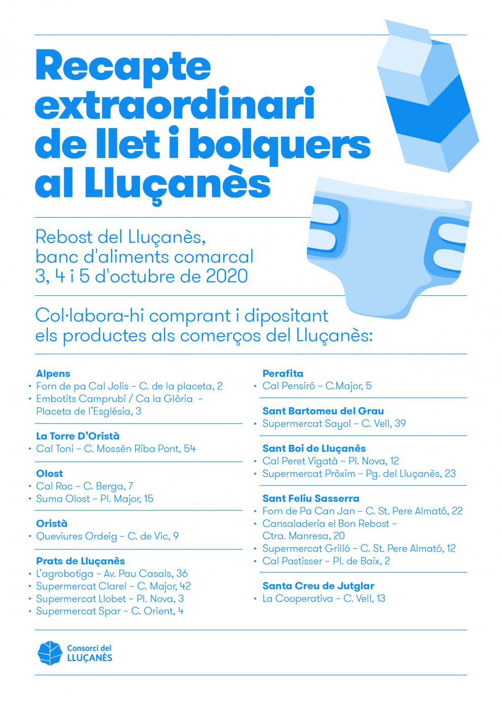 Recapte extraordinari de llet i bolquers al LLuçanès