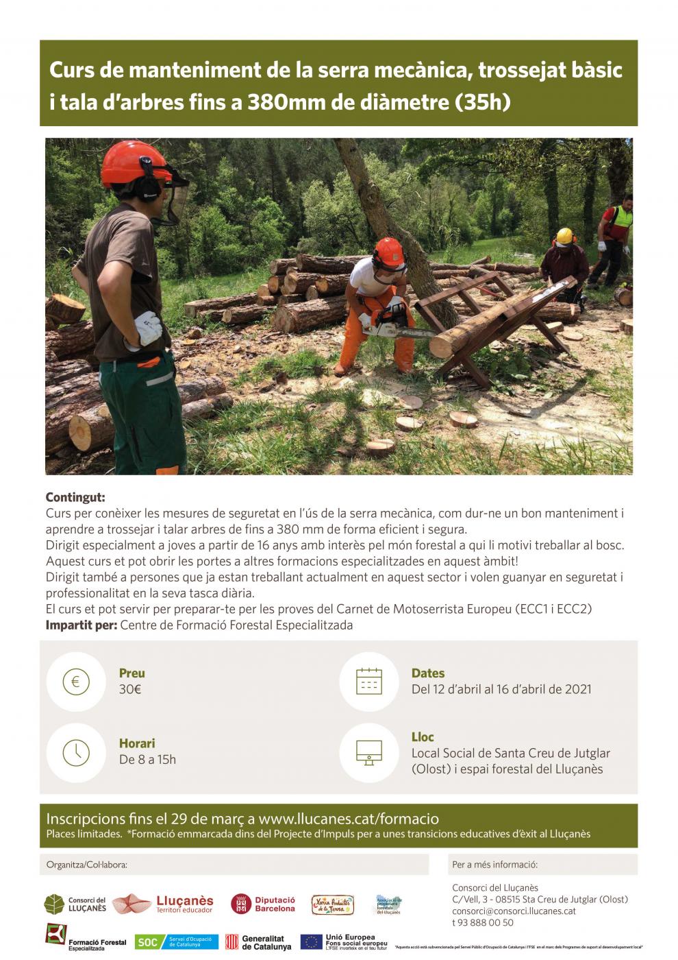 Curs de manteniment de la serra mecànica