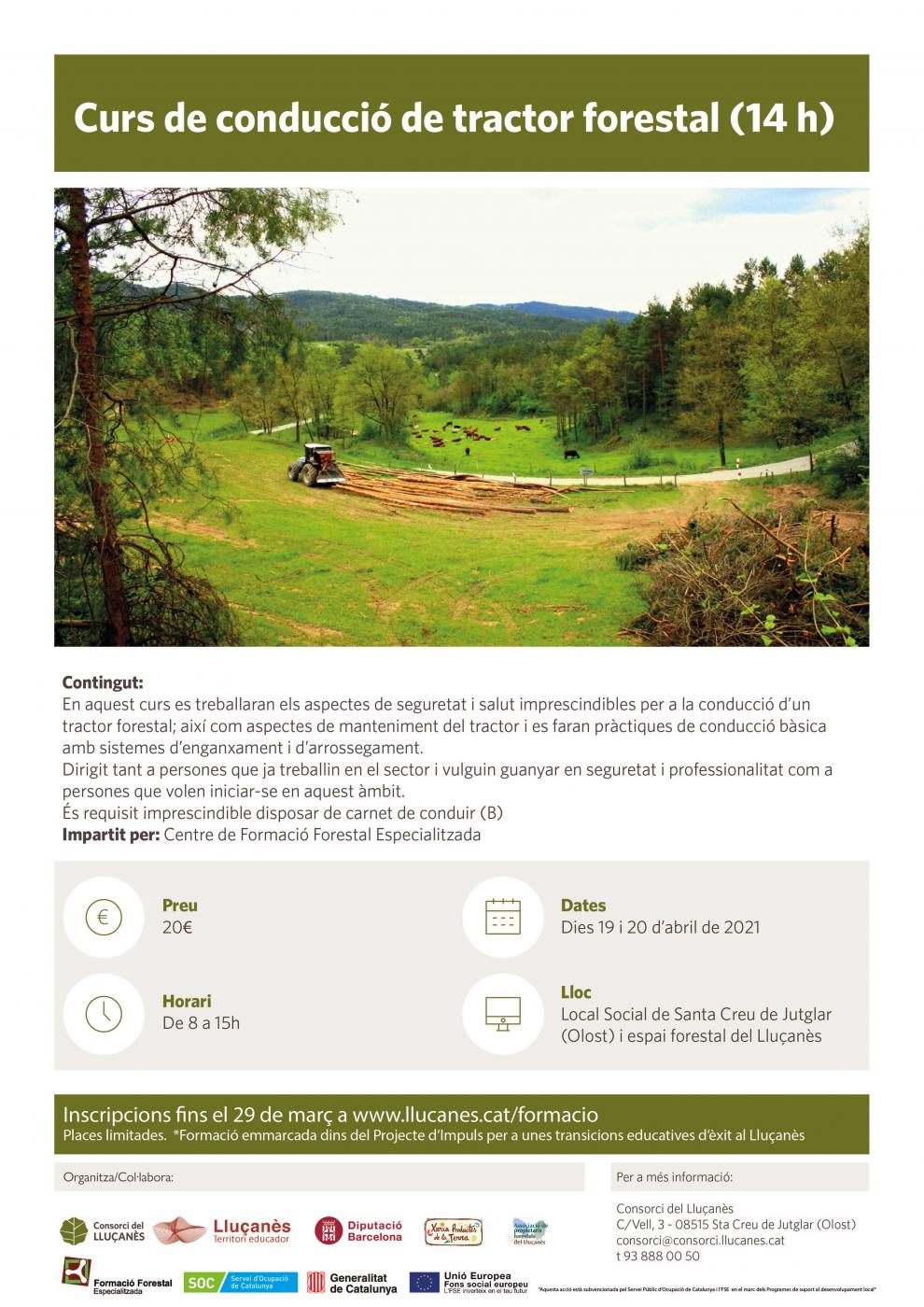 Curs de conducció de tractor forestal (14h)