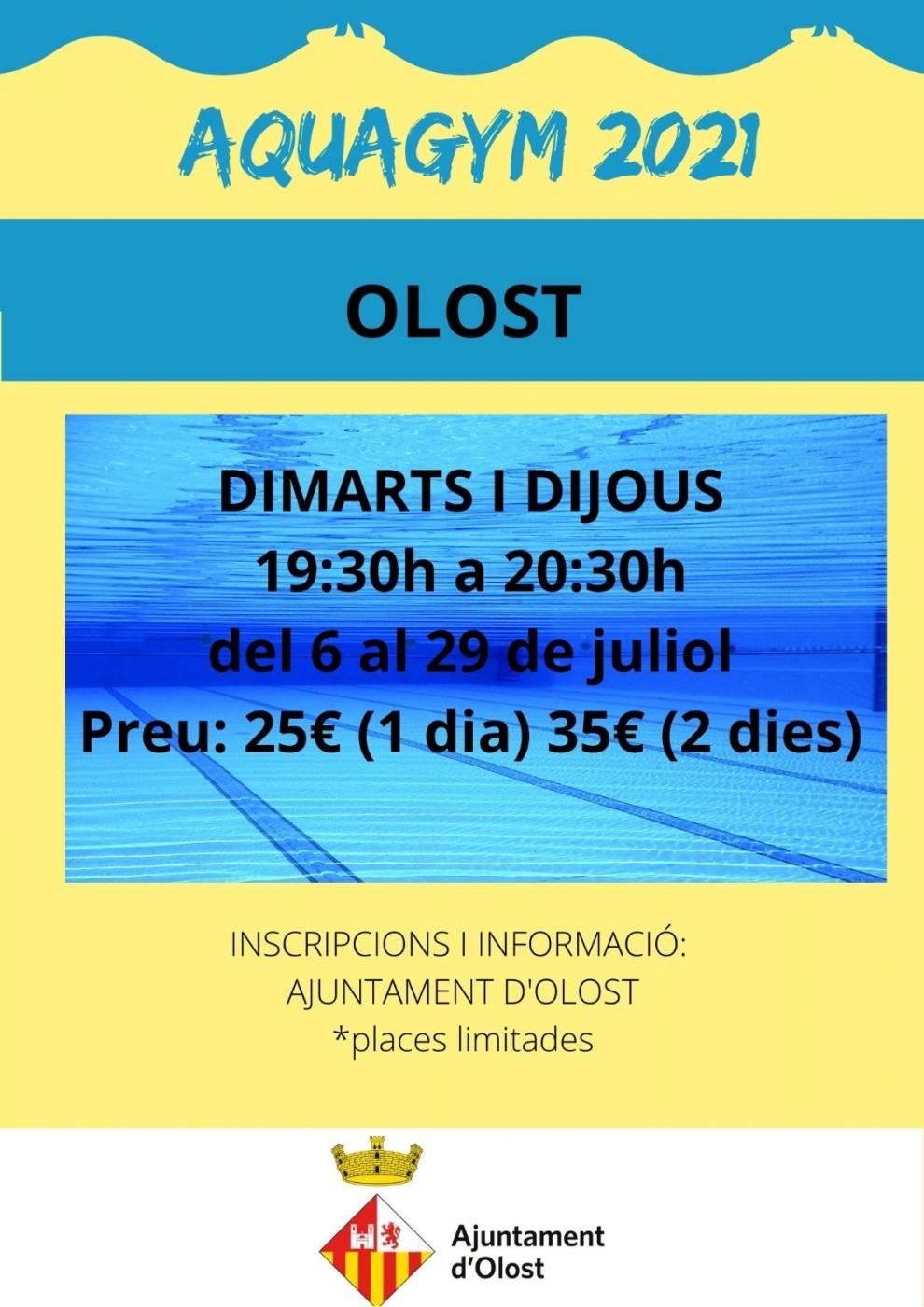 Aquagym del 6 al 29 de juliol