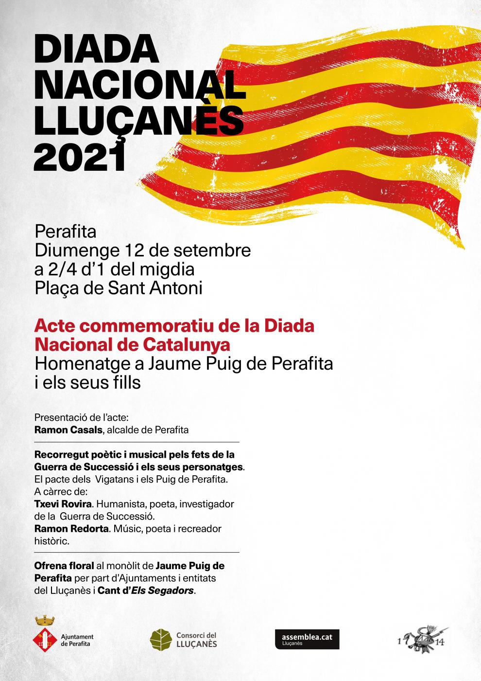 L'Ajuntament d'Olost se suma als actes de la Diada Nacional de Catalunya a Perafita
