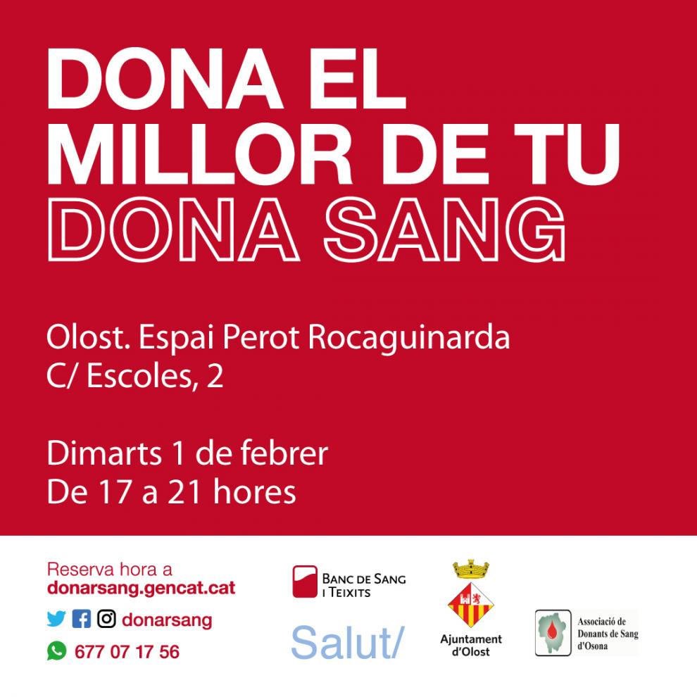 126 persones han donat sang a Olost el 2021