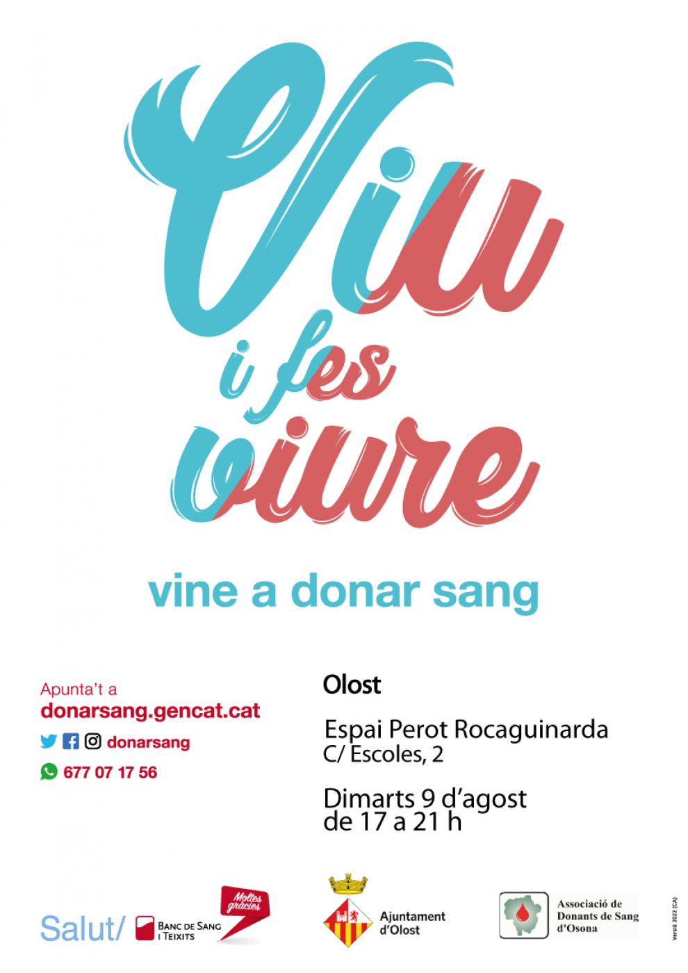 Donació de Sang a Olost