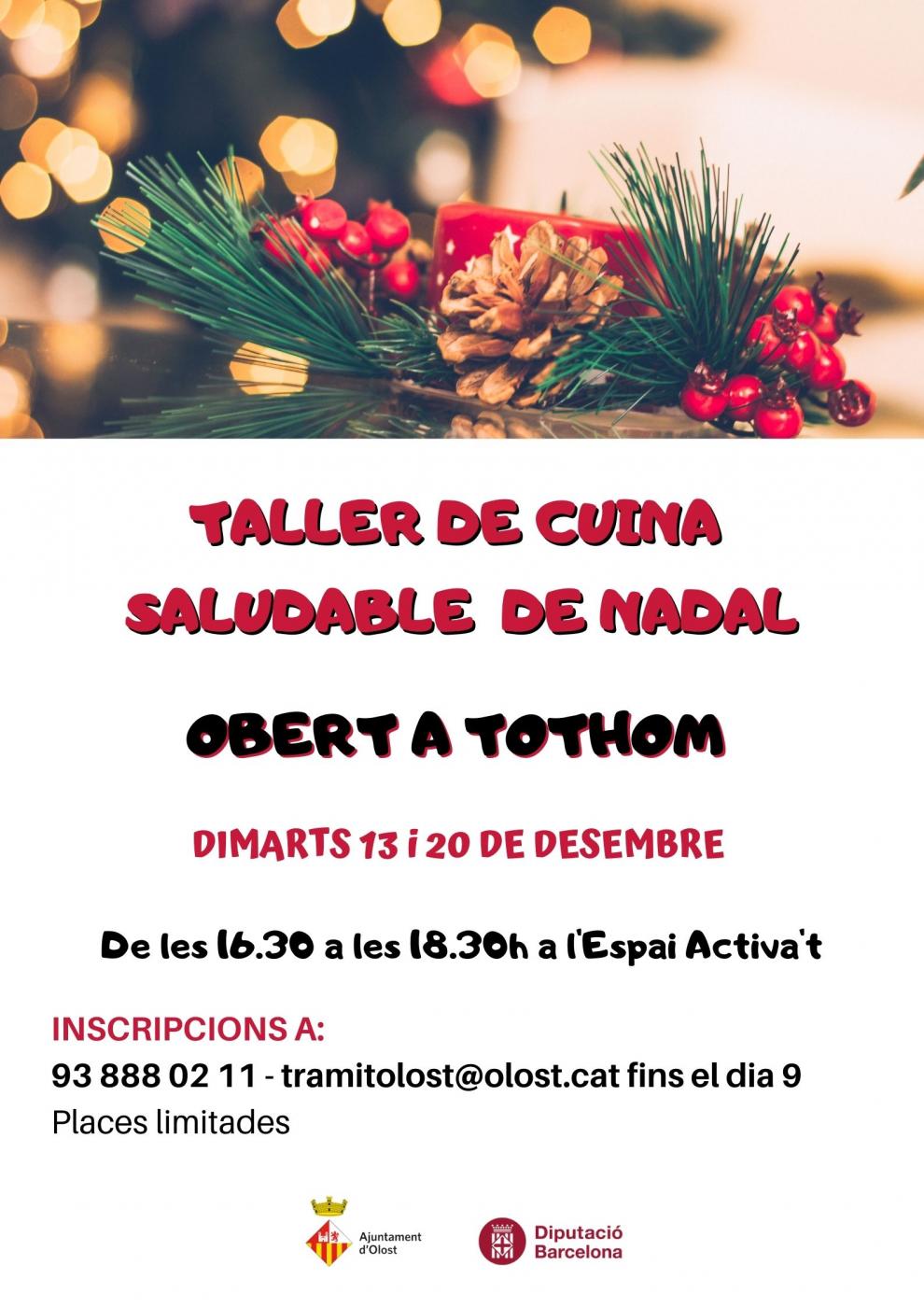 Taller de cuina saludable de Nadal per a tothom