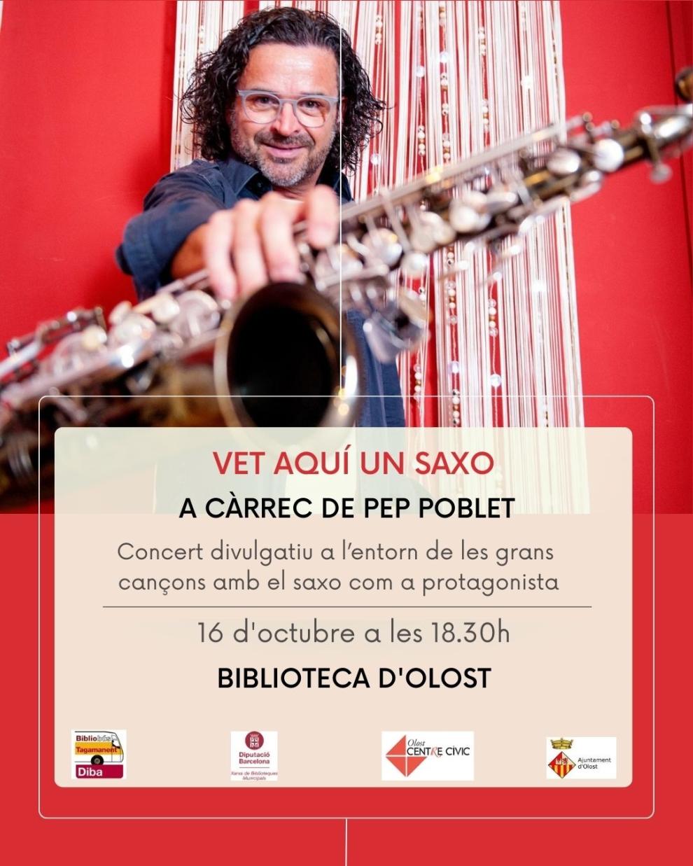 Vet aquí un saxo, a càrrec de Pep Poblet