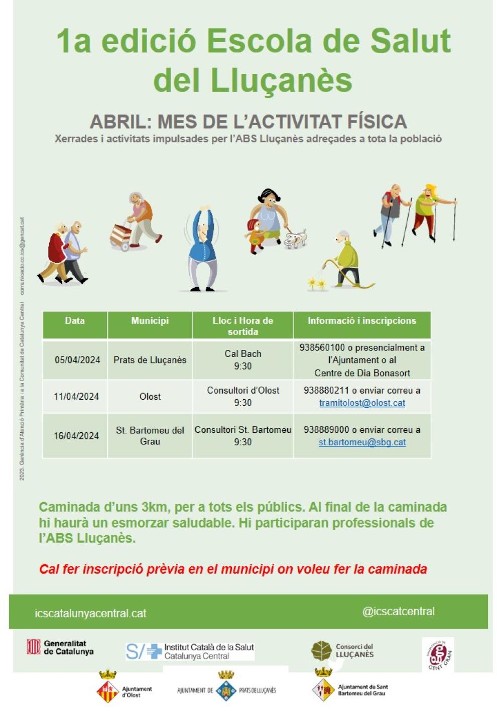 Abril: mes de les caminades saludables 