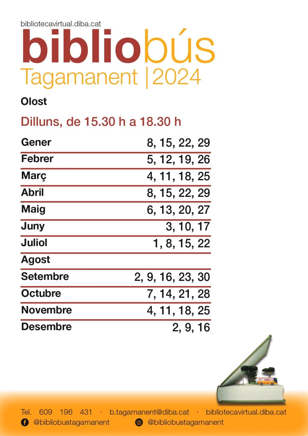 Horari del bibliobús Tagamanent