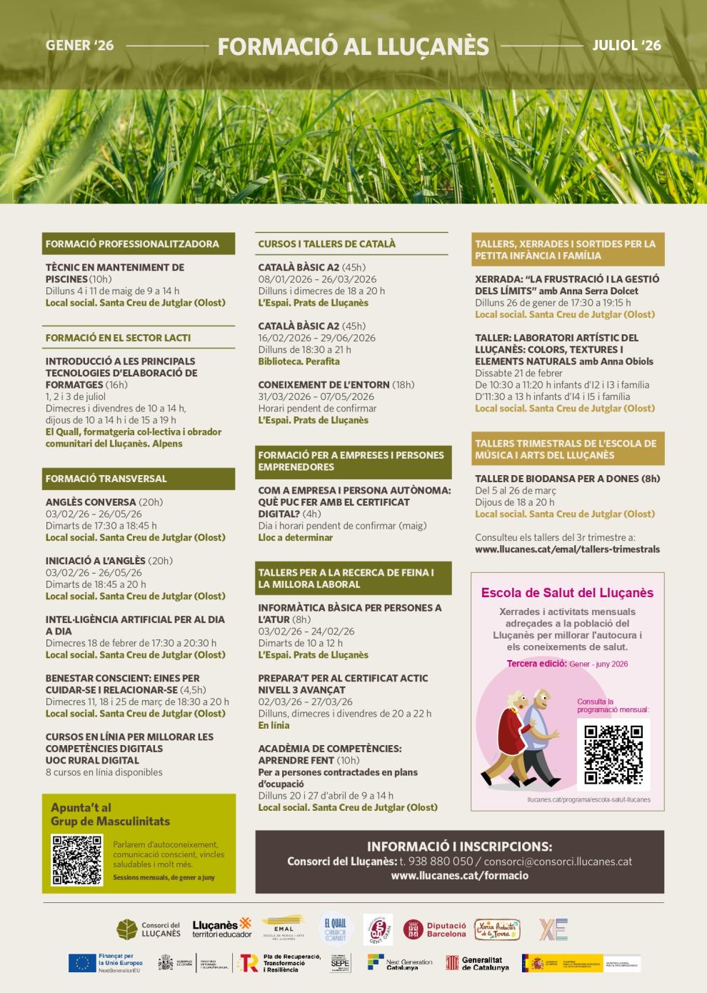 Formació de gener a juny del Consorci del Lluçanès